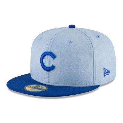 Chicago Cubs New Era Light Blue 2018 Father's Day On Field 59FIFTY Fitted Hat  eb-22329629